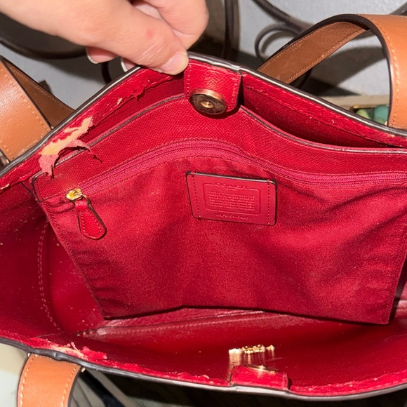 Coach Signature Black and Brown Handbag - Picture 10 of 11